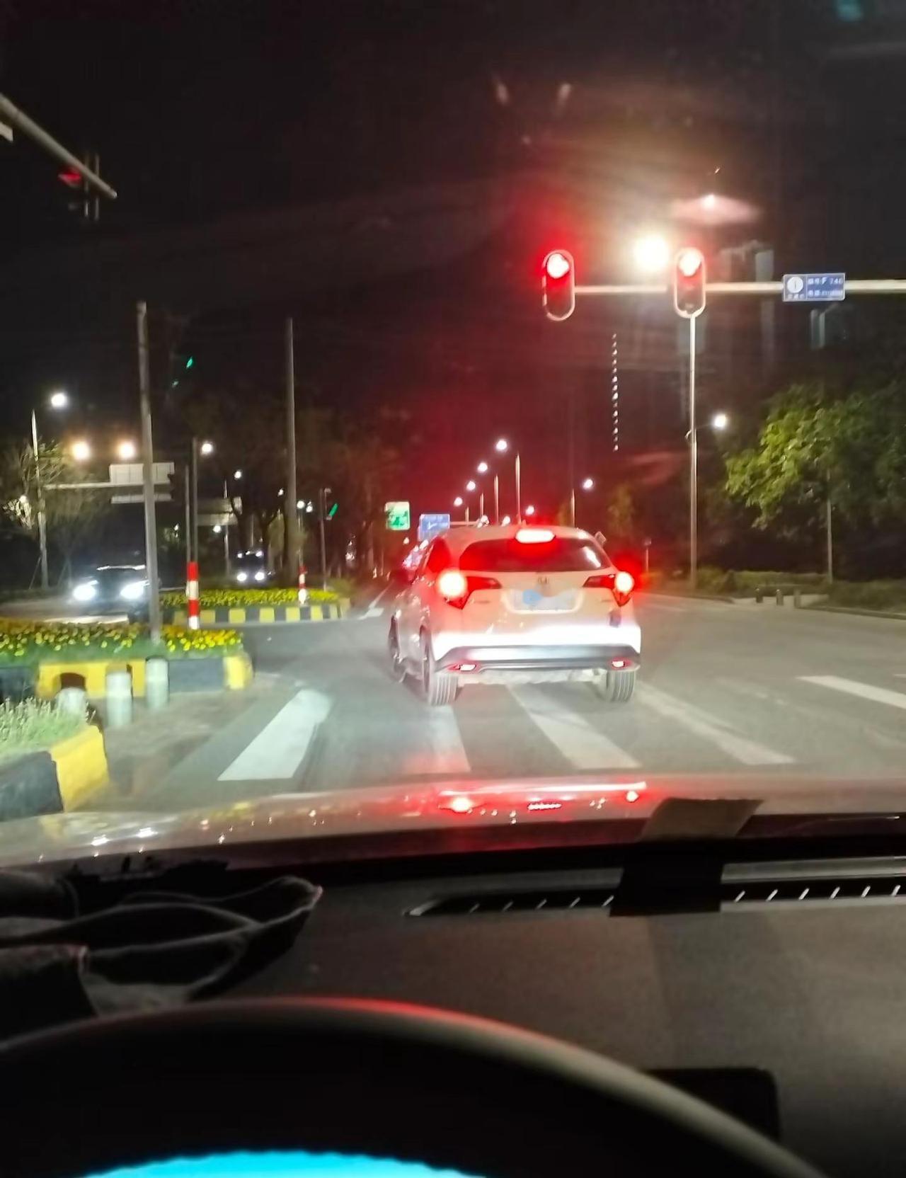 你倒是走啊，走啊，走到一半，停在中间是几个意思？我就想问她算不算闯红灯