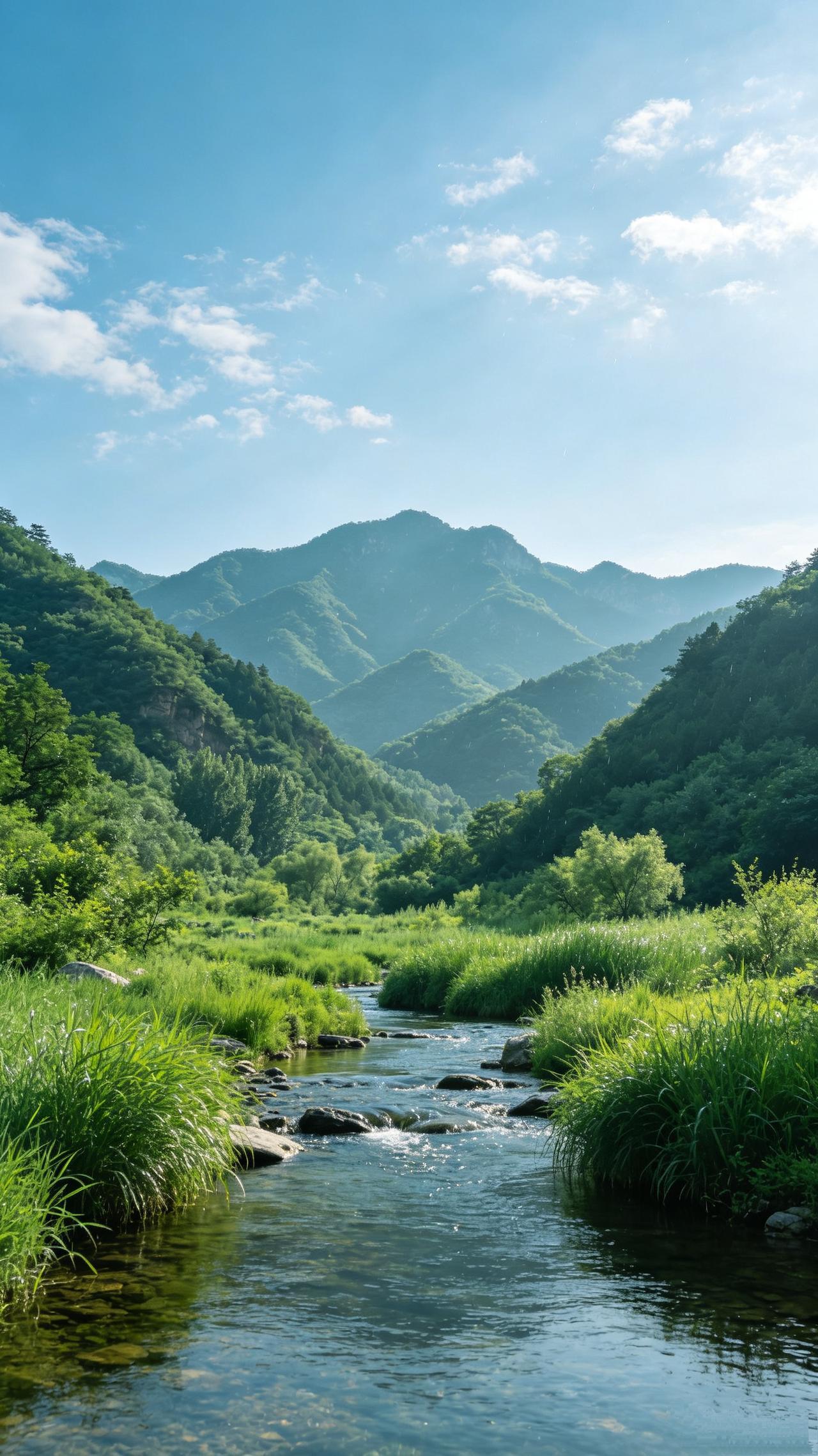 一阙即景小诗，尽览郊外好风光

京郊即景
文/冯继兴

葱茏树外绿岑山，花草回塘