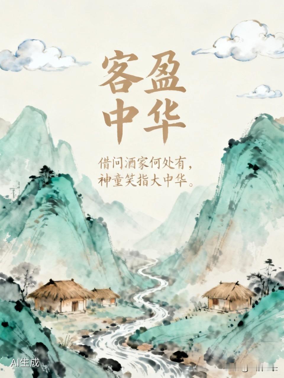 “借问酒家何处有，神童笑指大中华”这对联挺有意思。“借问酒家何处有”原本是想找个