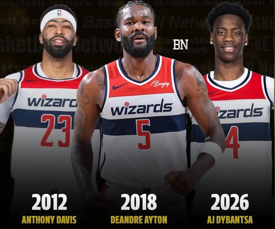 你敢相信，奇才新赛季有可能会有4个状元2个榜眼！！！
随着艾顿被湖人交易到奇才，