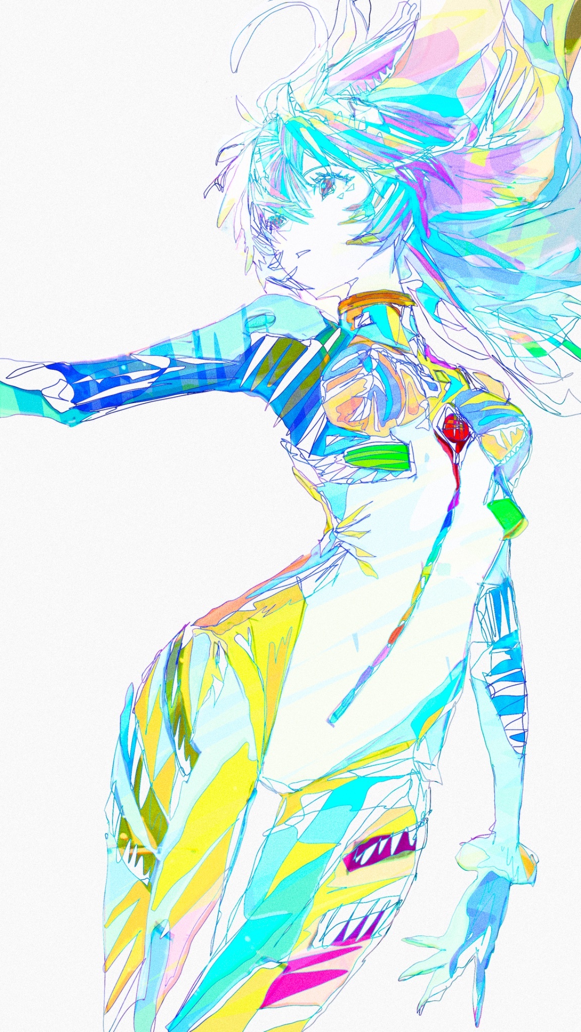 EVA绫波丽 就这个绫波丽真的太好看了我好爱这个画风.绘：paya_paya_D