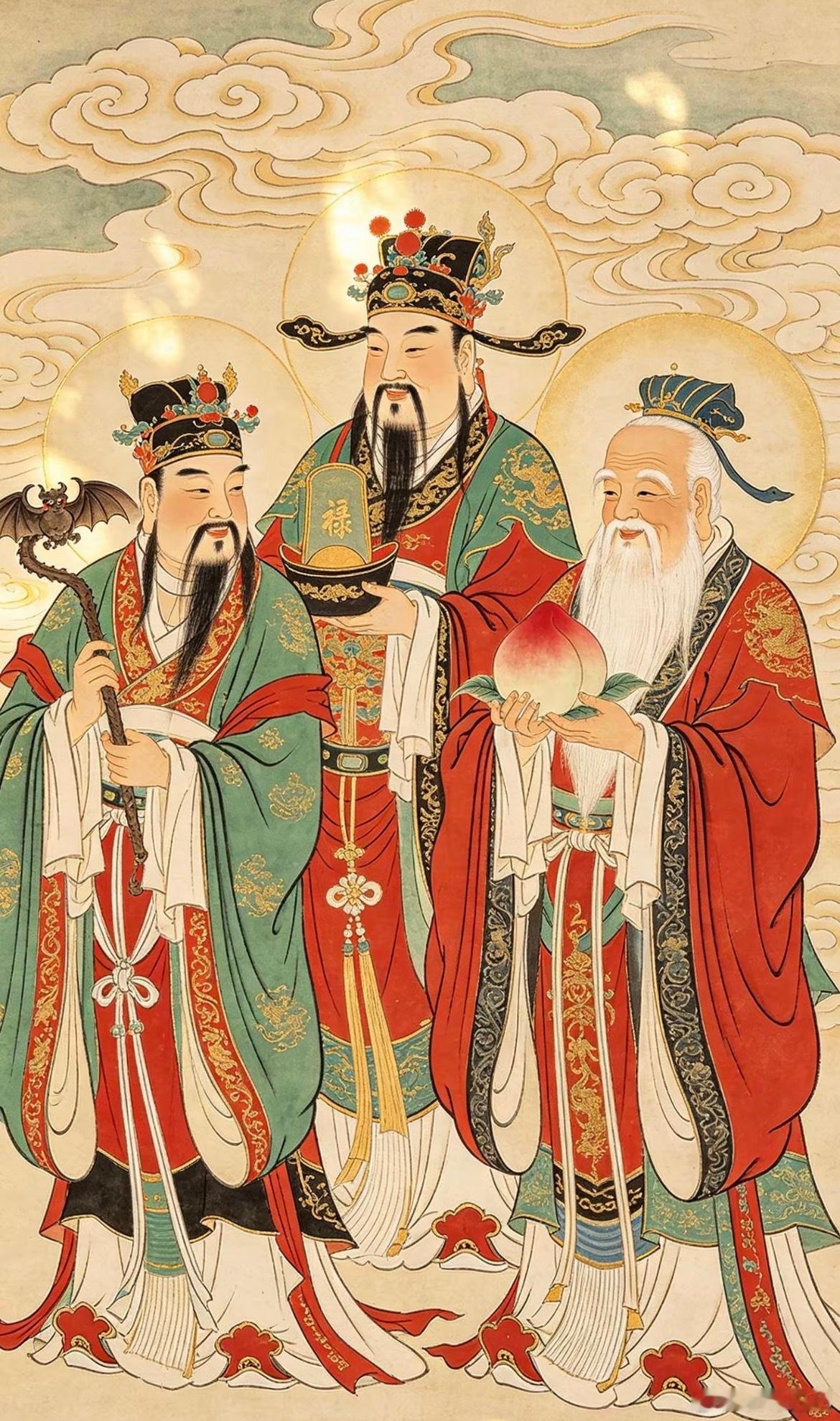 大暑之前拜福禄寿三星，为父母子女祈愿；保佑他们无病无灾，福禄常伴！ 