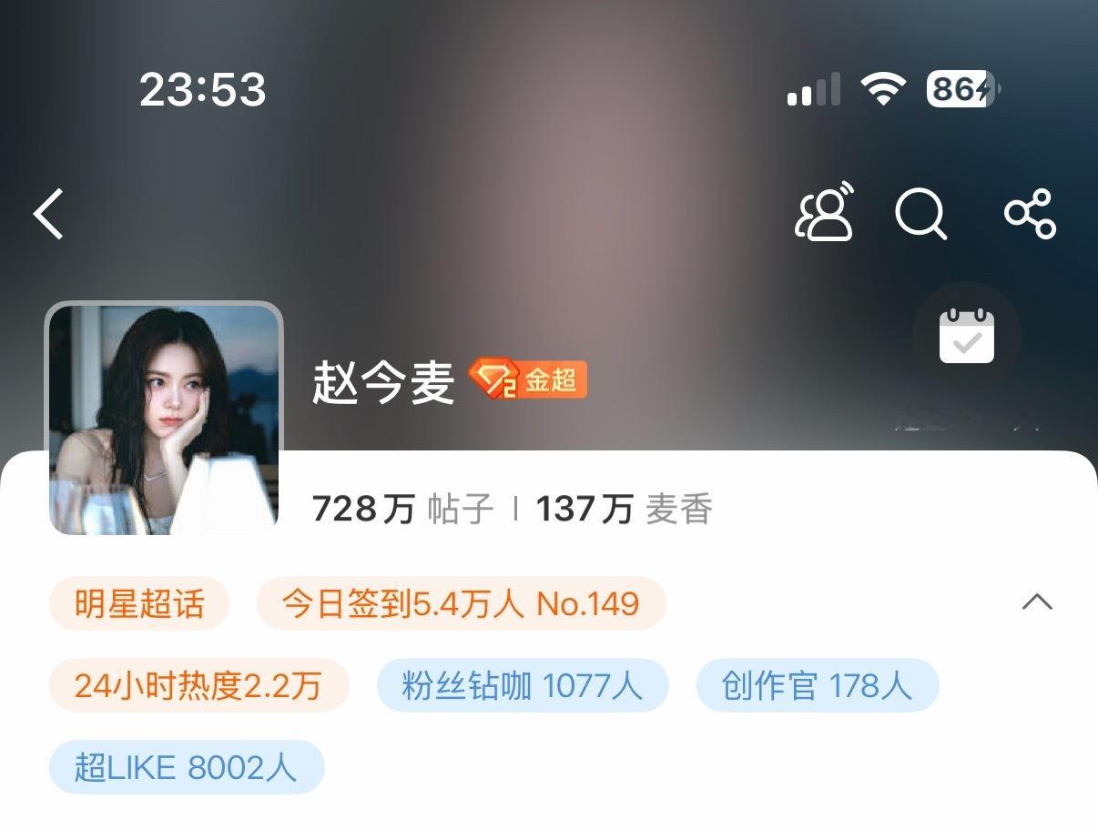 赵今麦  破8️⃣0️⃣0️⃣0️⃣👏 