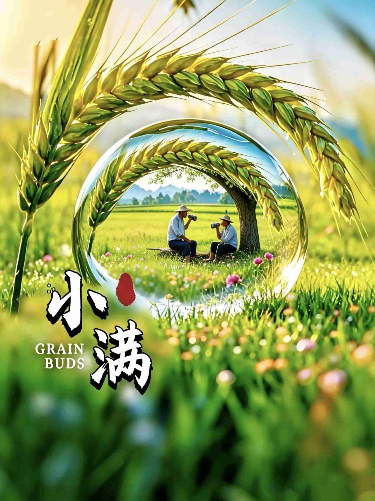 我的今日状态：😁轻松愉快
我这里的天气：🌤️多云
《小满》
 
南风拂野麦初