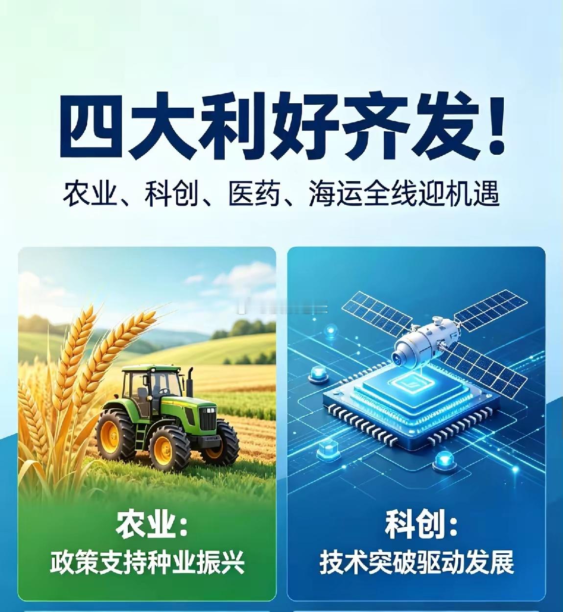 四大利好齐发！农业、科创、医药、海运全线迎机遇一、国务院审议通过农业农村现代化“