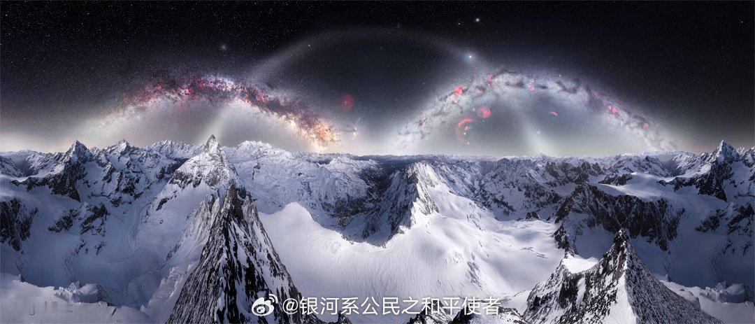 雪域阿尔卑斯上空的三个天弧影像提供与版权：Angel Fux说明： 为什么天空中