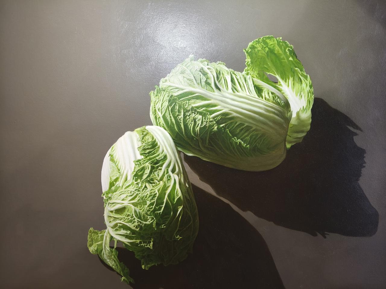 观亚西画作，品白菜里的人间味
 
昨日走进亚西老师的公司，沉浸在他的画作世界里，