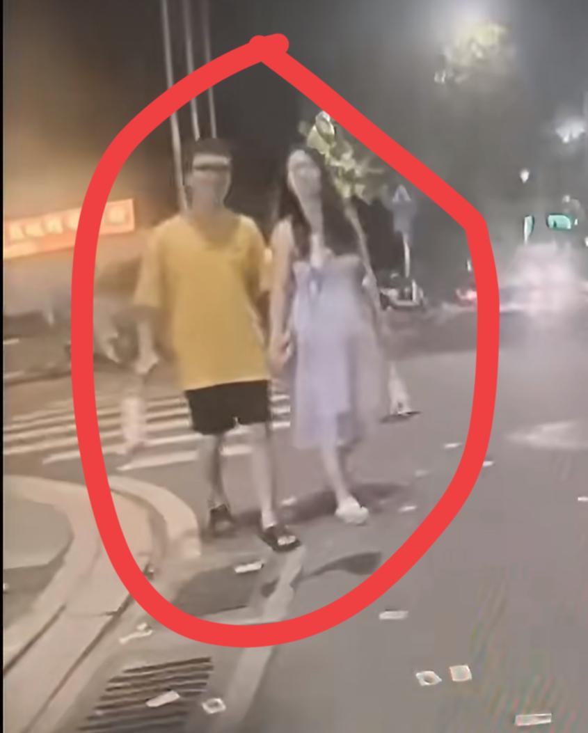 汽车网红 Lucky 不懂车深夜牵手视频流出，事发地在广州，行车记录仪的时间显示
