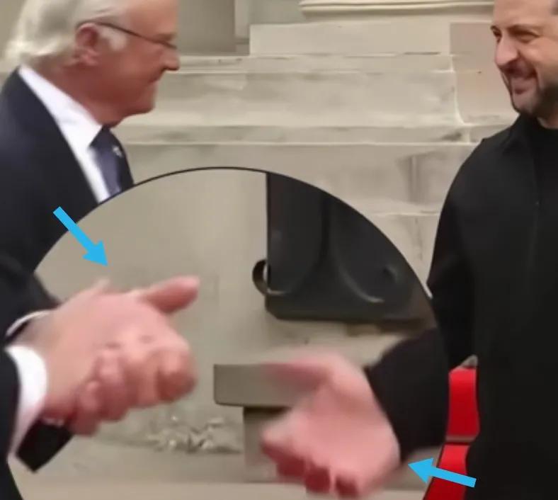 乌克兰泽连斯基与瑞典国王会面主动跟对方握手遭拒绝。