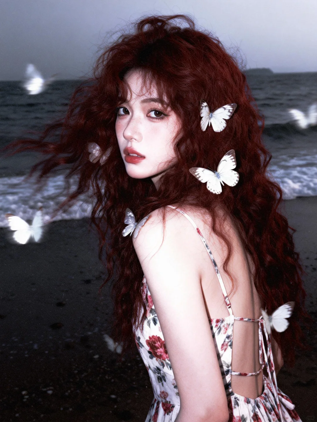 0 成本🌊 海边蝴蝶氛围感写真