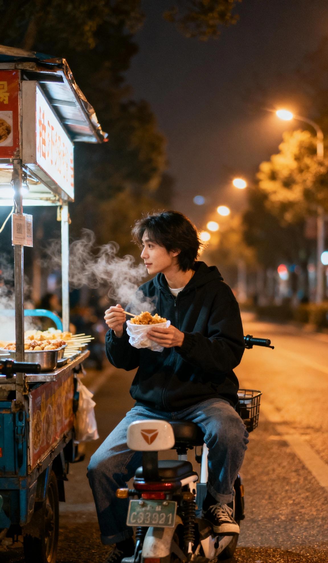 分享一件幸福感小事下班骑电动车慢悠悠往家赶，晚风裹着轻软暖意拂过肩头，路边的灯晕