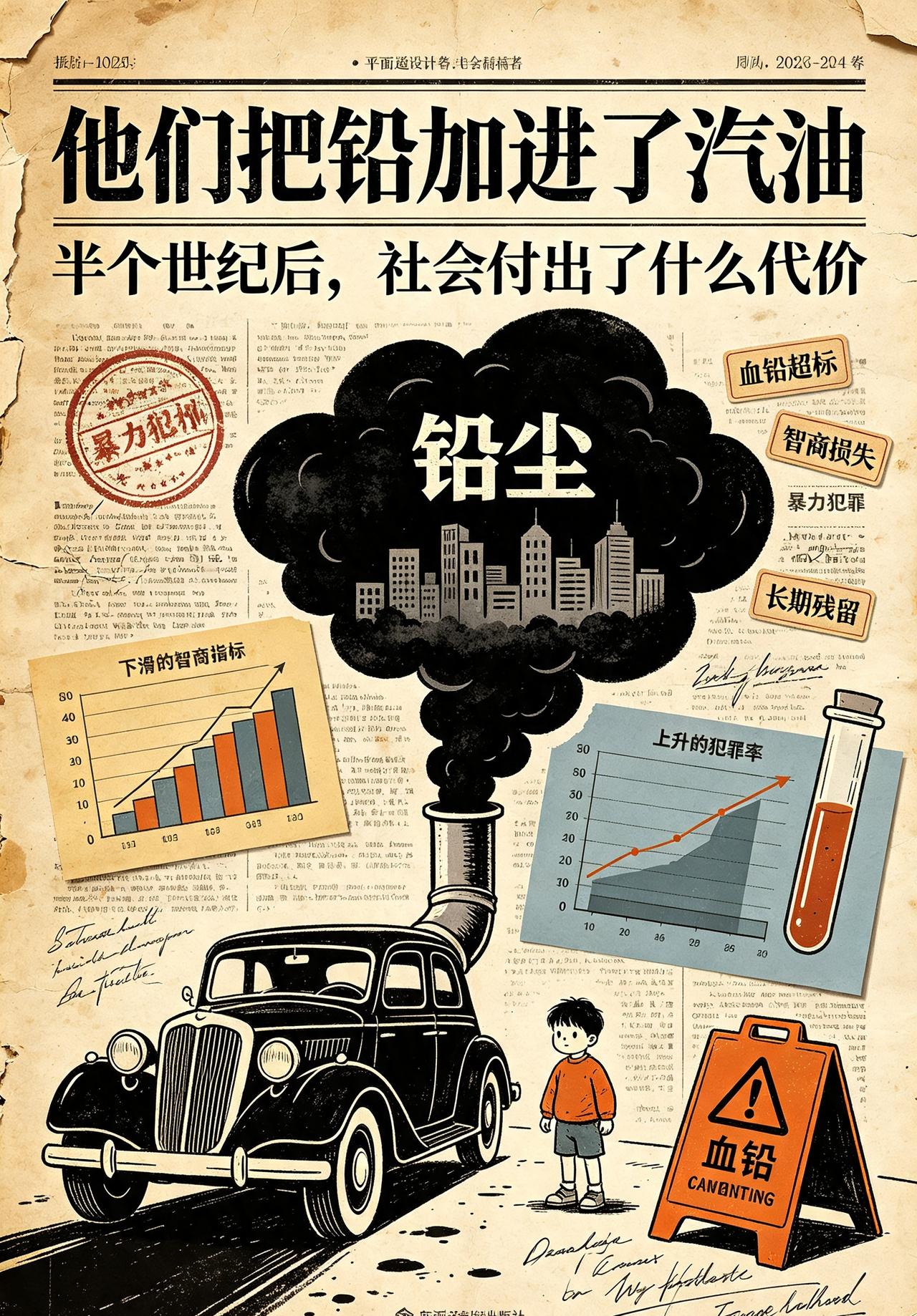 你敢信吗？如果含铅汽油不禁止，整个人类都可能大幅度智商降低，并在越来越多的暴力犯
