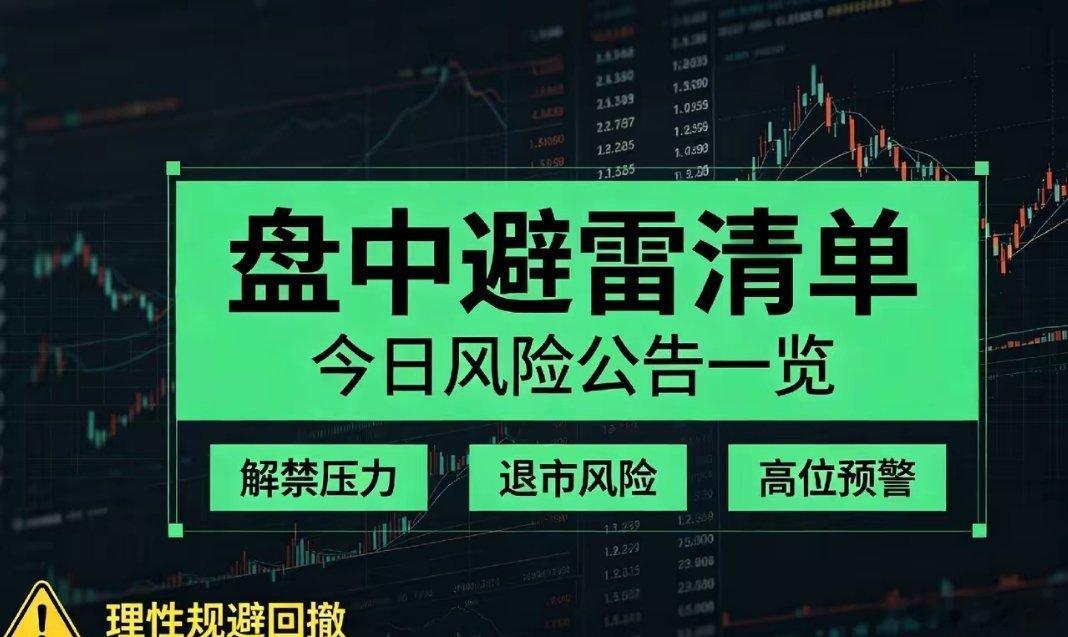 7月8日利空个股汇总｜避雷清单（官方）一、今日天量解禁（7.8当日流通）1. 屹