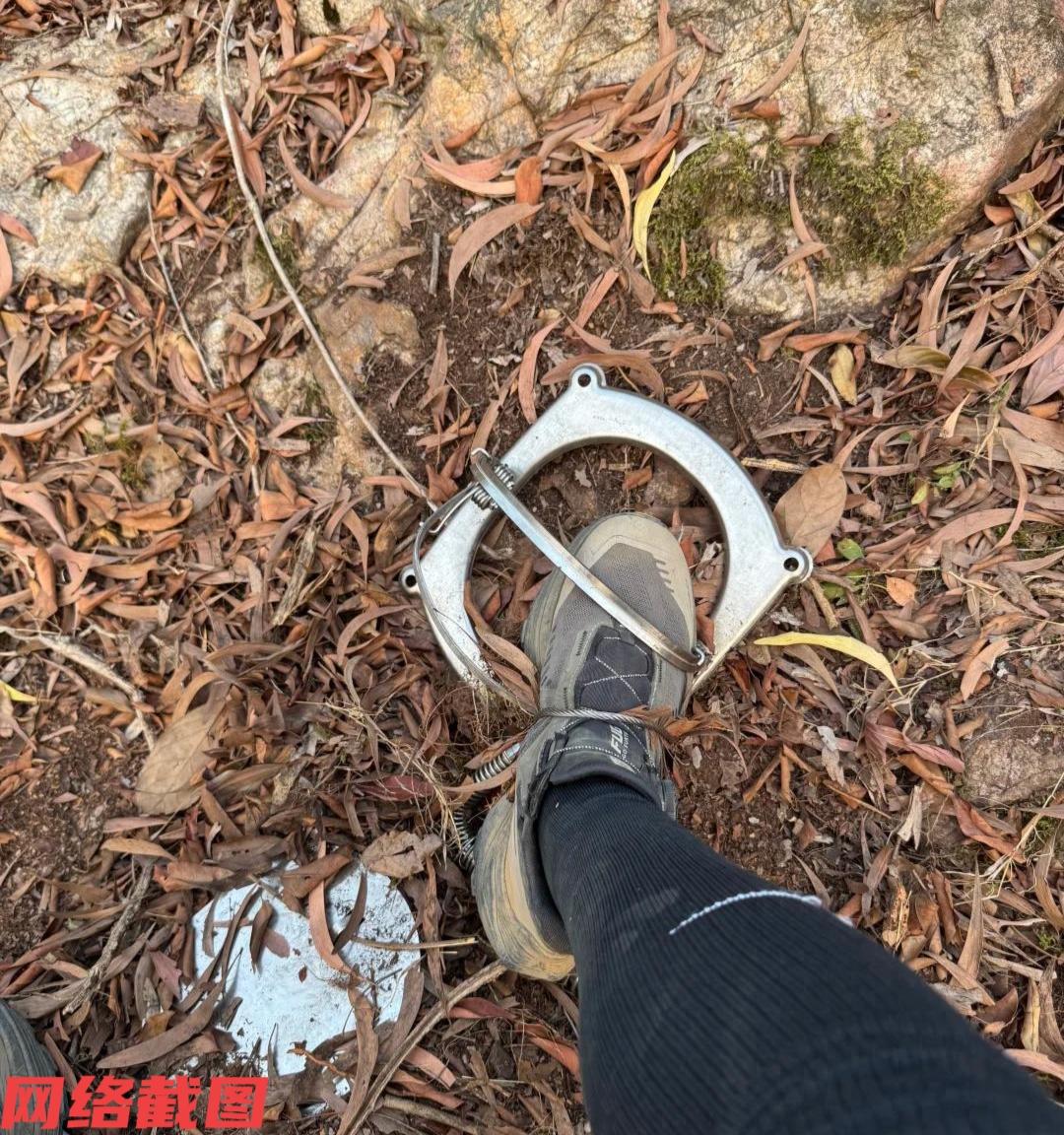 广东广州有男子周末在白云山徒步。

只是男子走在山林里，不知道怎么脚下巨痛，这一