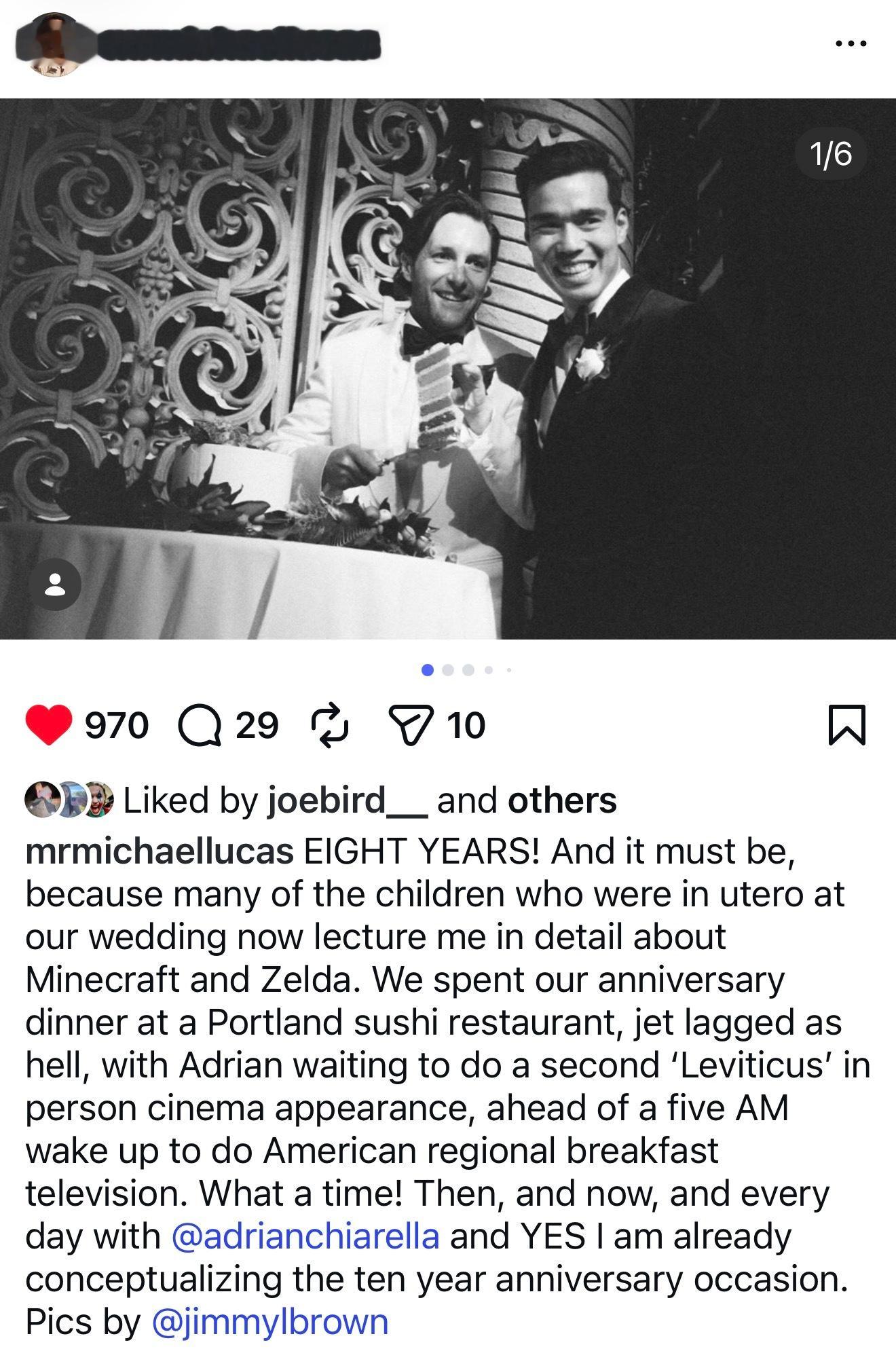 救命啊！我才意识到Leviticus导演结婚了八年的老公，是Sam Reid新闻