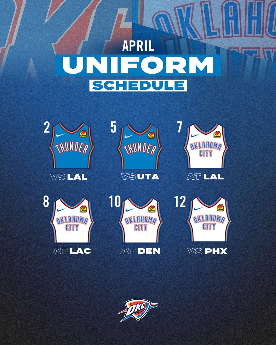 接下来两场你雷都穿蓝色球衣（14胜0负），最后四场全是白色⚡湖人vs雷霆雷霆