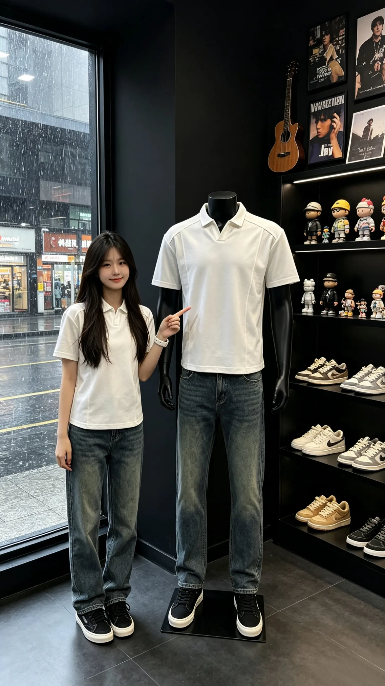 松弛感焊在身上的 t 恤