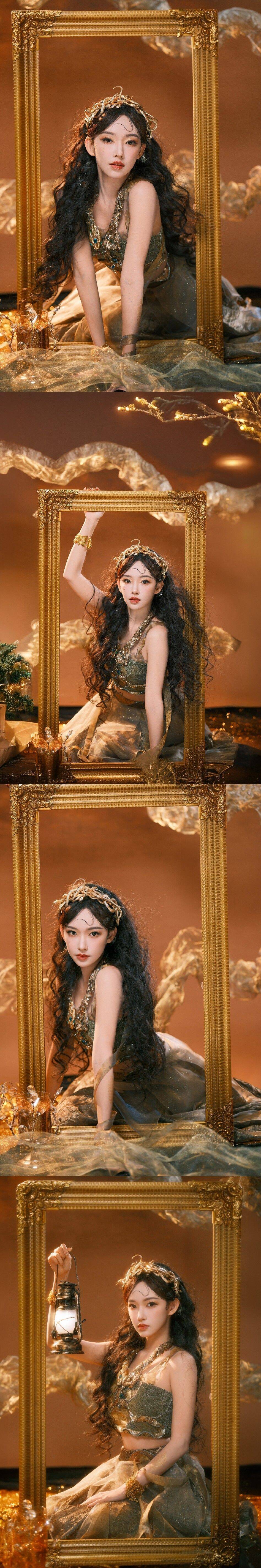 程潇金色蛇女 画中的美人[给你小心心] 