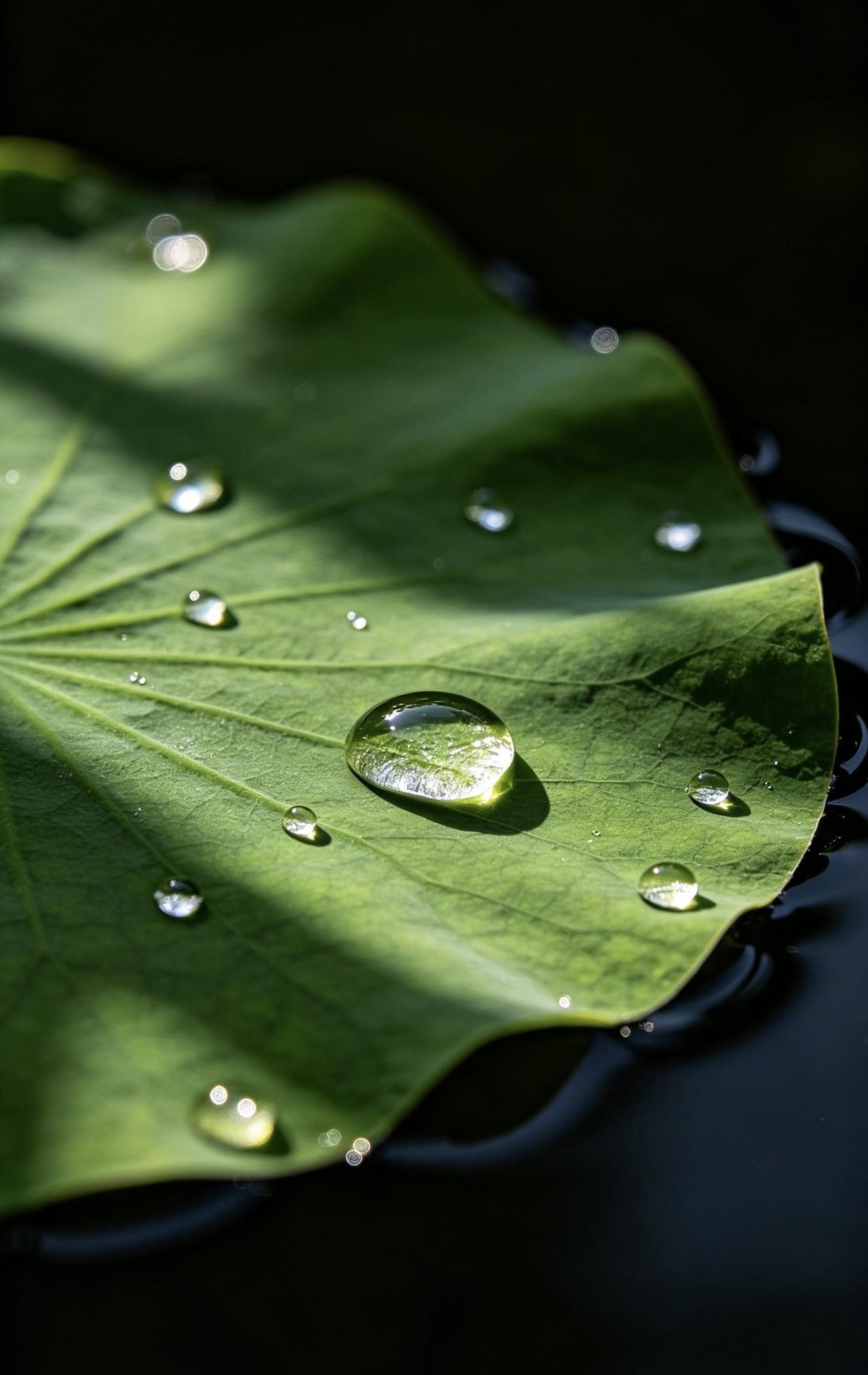 精美壁纸（821）🌈
📝漆黑的夜幕笼罩四周，幽暗平静的湖面泛着淡淡的微光。水
