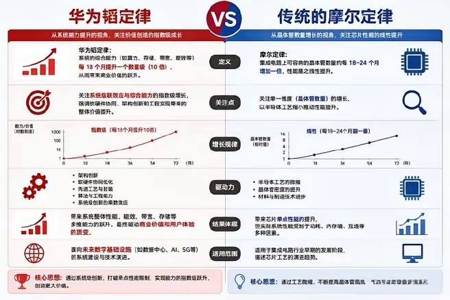 我发现，华为把“韬定律”这张牌打出来之后：英特尔、台积电、英伟达，到现在没一个公