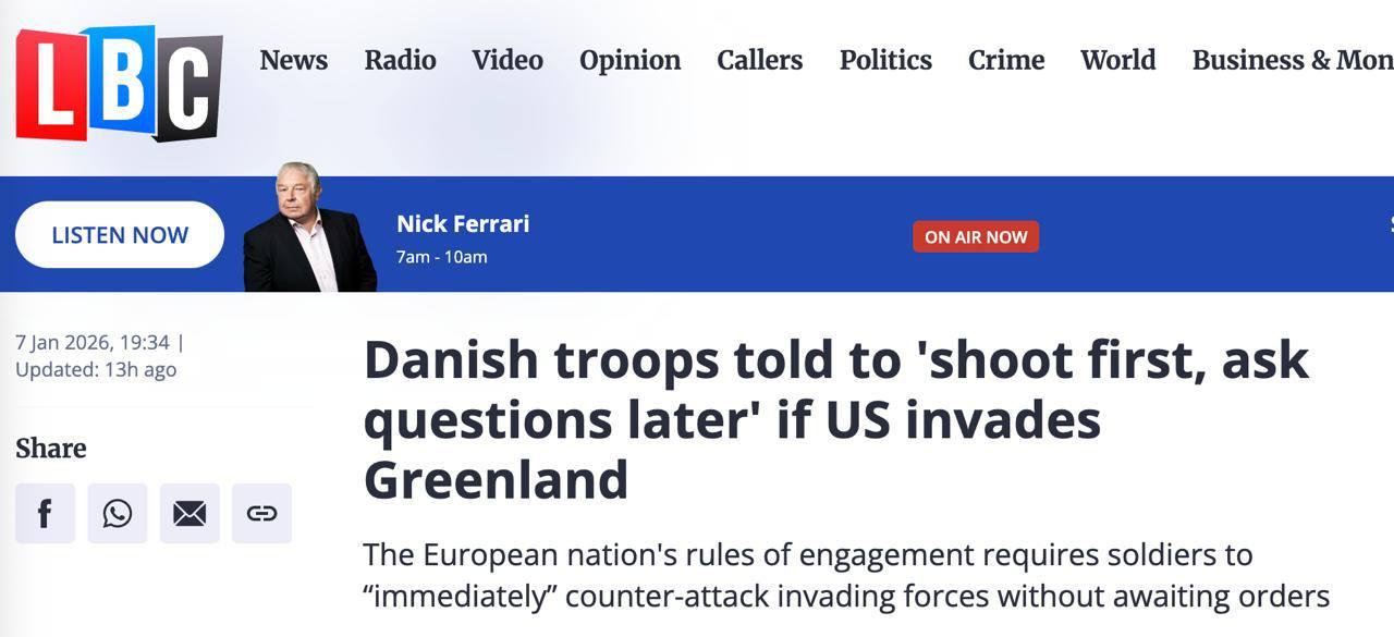 英国媒体LBC（成立于1973年的老牌新闻广播媒体）在一月七日的报道中透露，若美