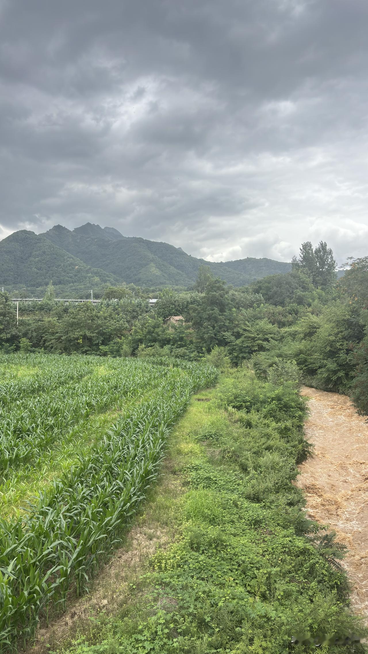 渭南赤铁路随拍，远处的山是不是箭峪岭呢？现在箭峪岭听说不让上了，从北边上去，可以