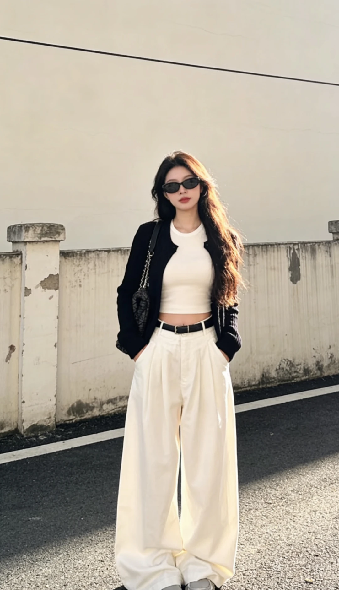 今天是黑白穿搭