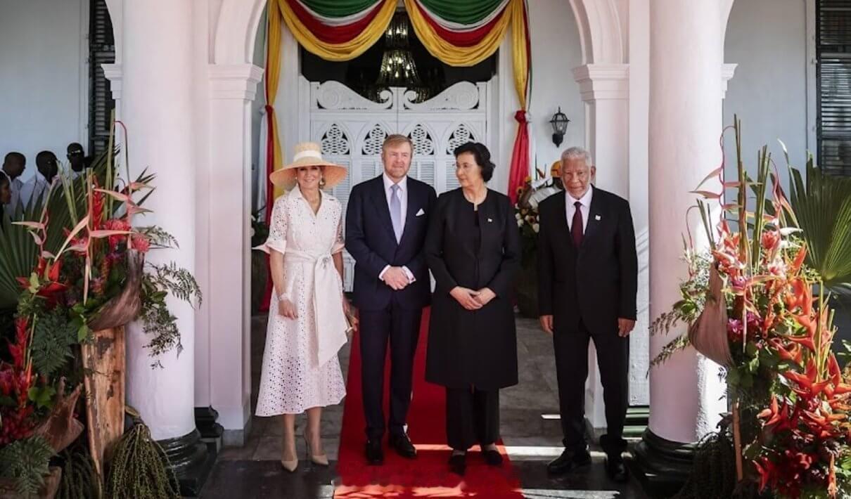 12.1 荷兰国事访问苏里南，第一天。搜了下，苏里南旧称洵南、荷属圭亚那，位于南