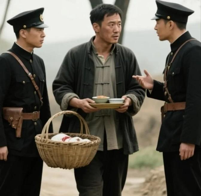 1947年，一村民给伤员送饭时突然遇到敌人。眼看伤员藏身处就要暴露，情急之下，他
