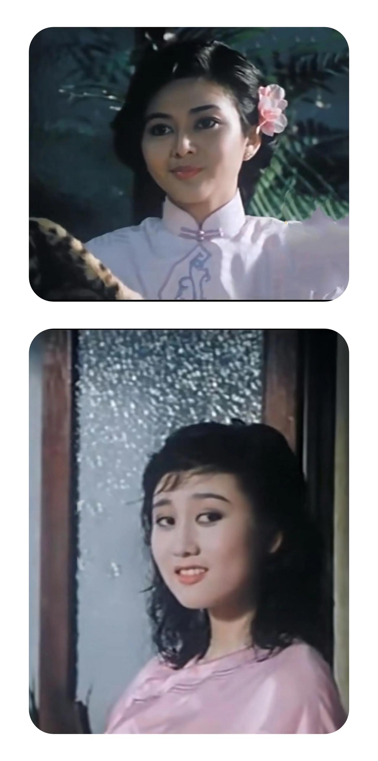利智和关之琳都是香港娱乐圈的四大尤物之一，两人合作过影片，都是两人的颜值巅峰期，
