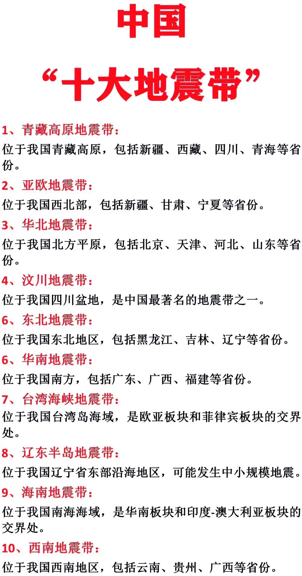 甘肃：属于亚欧地震带。
四川：属于汶川地震带。
吉林：属于东北地震带。
广东：属