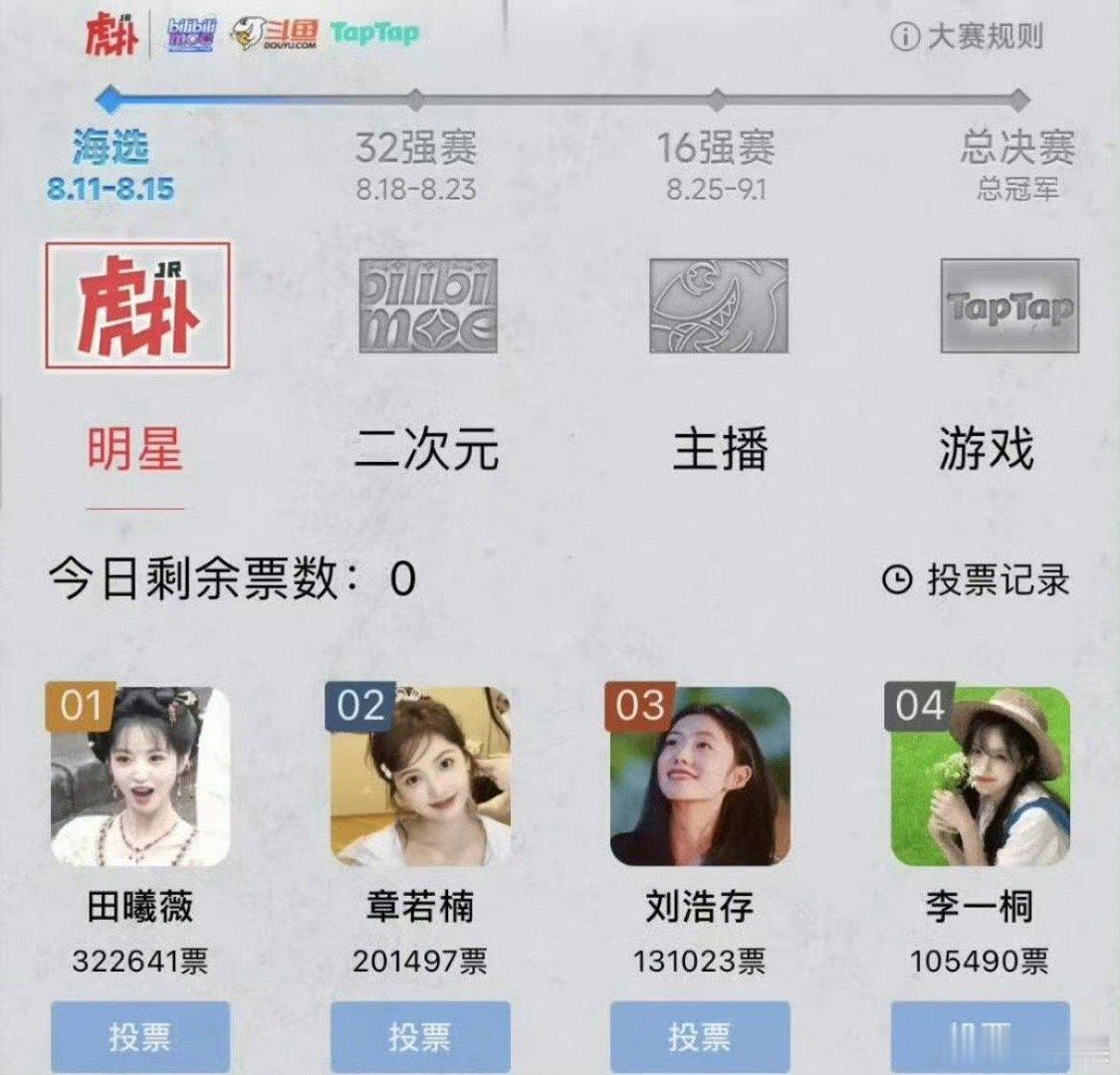 田曦薇章若楠刘浩存虎扑女神top3田曦薇章若楠刘浩存虎扑女神田曦薇章若楠刘浩存虎