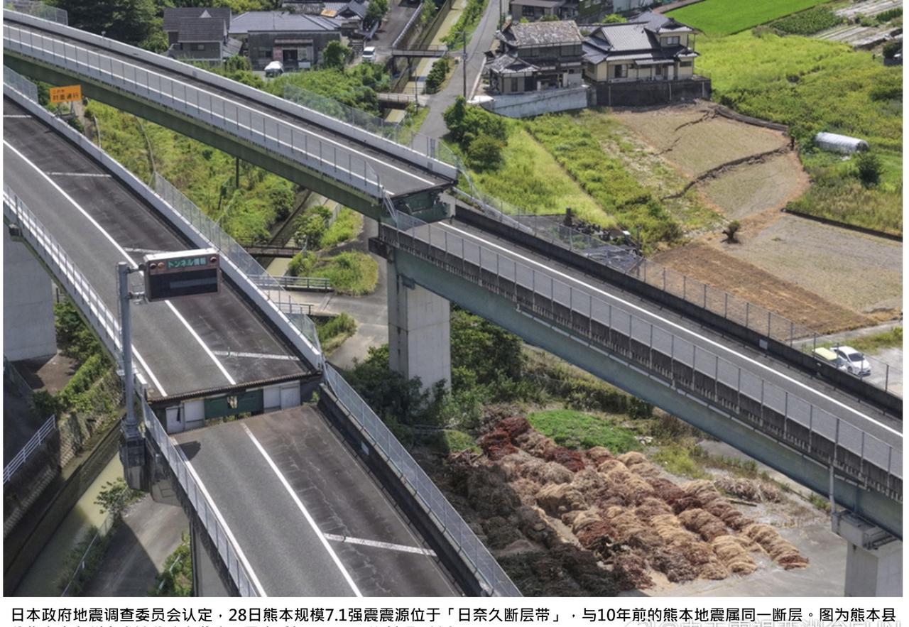 日本政府地震调查委员会29日晚间召开临时会议，针对28日熊本县最大震度7、规模7