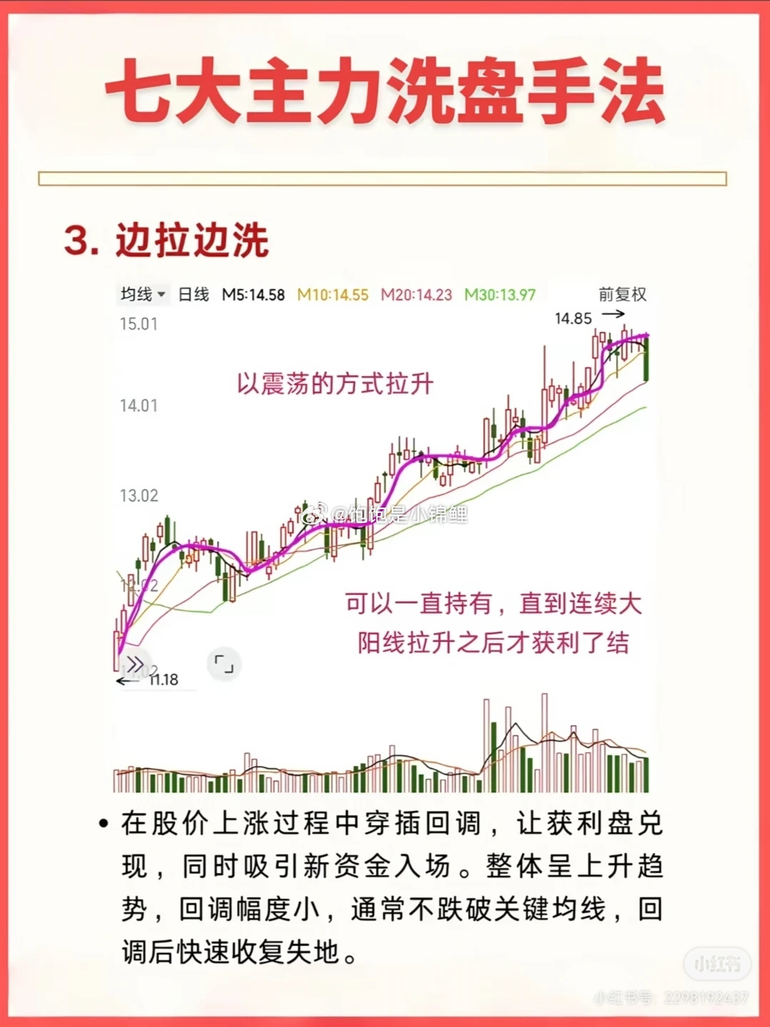 这种是最误导人的，所以要边涨边减仓，然后用均线做防守！股票