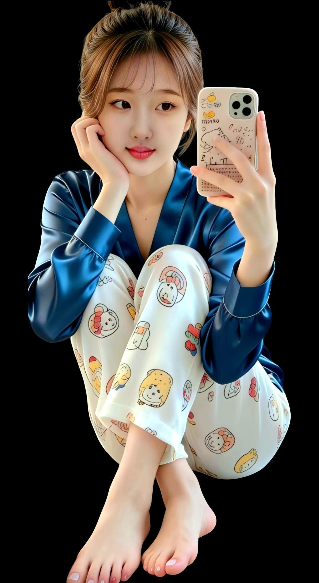 居家慵懒风，睡衣和手机自拍📸有哪些美女让人过目难忘？ 你认为最有气质的美女是谁
