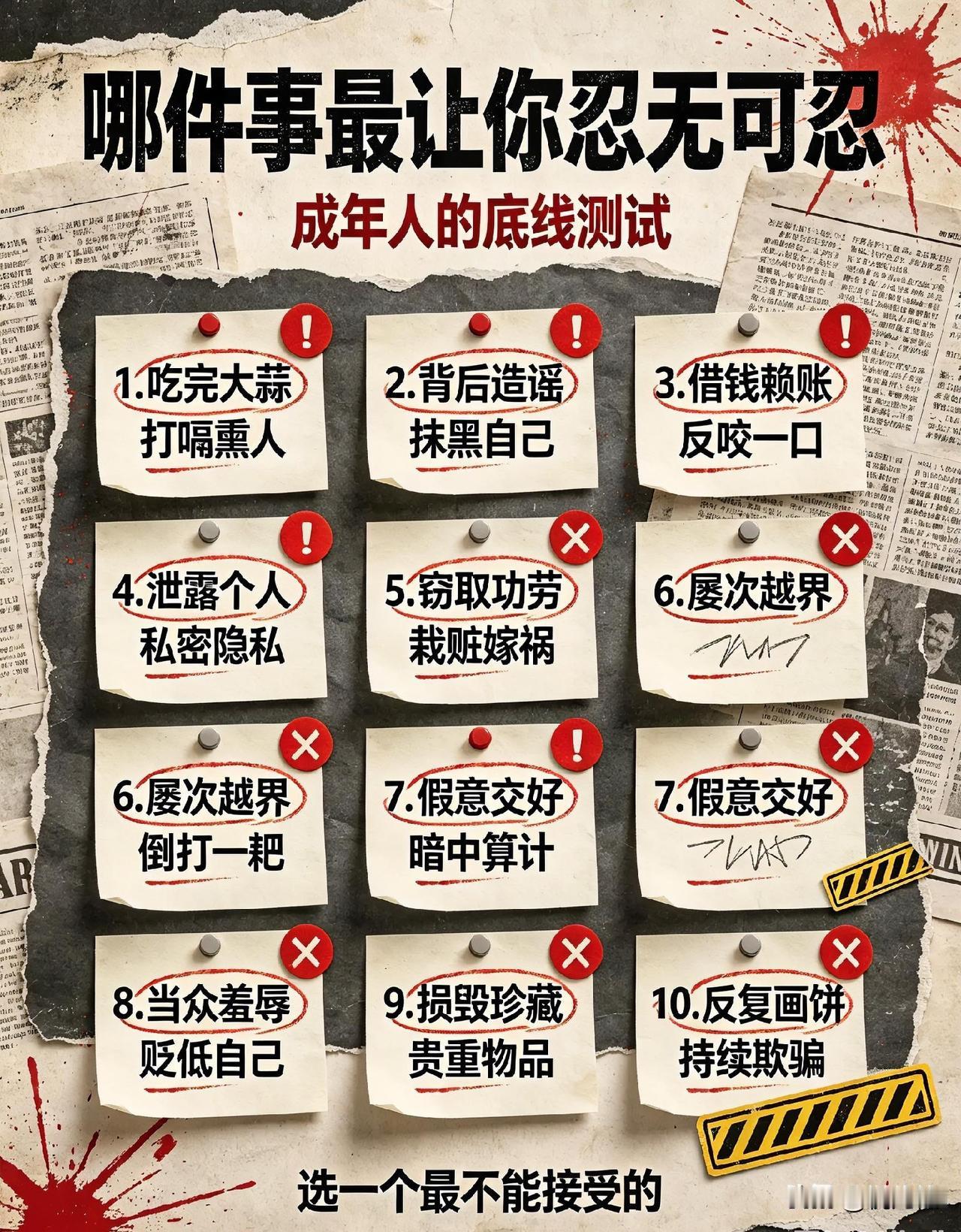 哪件事让你最
忍无可忍？
第一个我都崩溃了！
[捂脸][捂脸][捂脸]