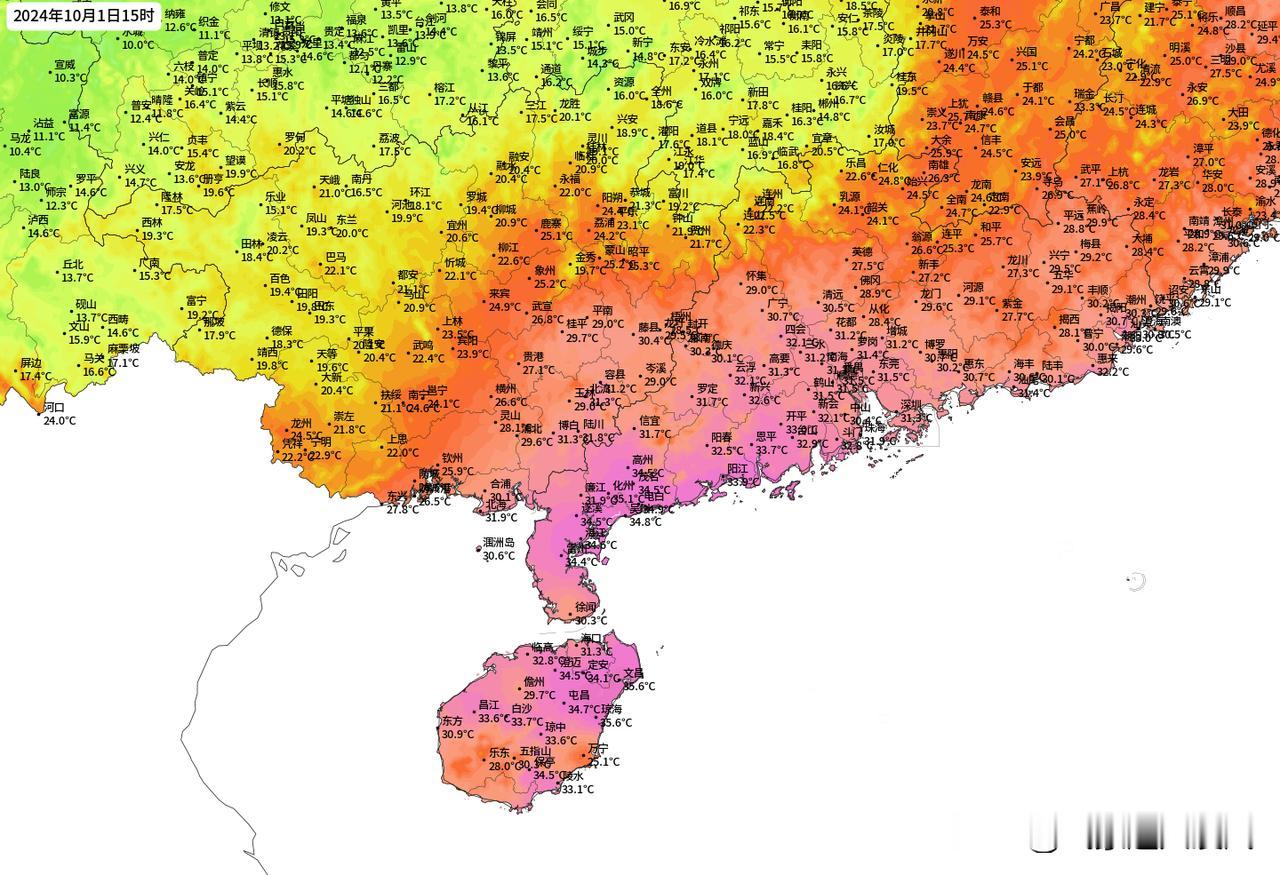 今天冷空气在华南和华东的推进速度比预期偏慢，福建、广东大部气温都没怎么下降，广东