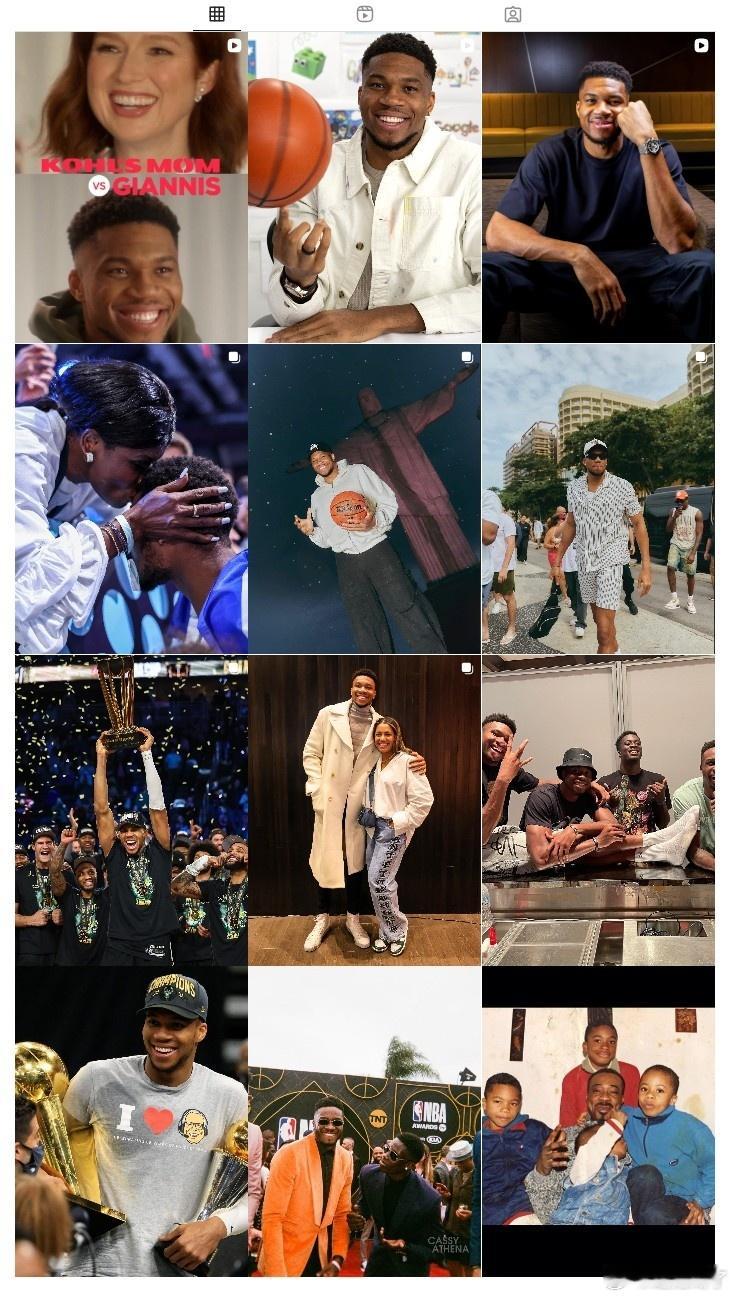 要走的前奏？ 字母哥将个人社媒内容几乎删除，仅保留近期广告、家人、以及个人荣誉相