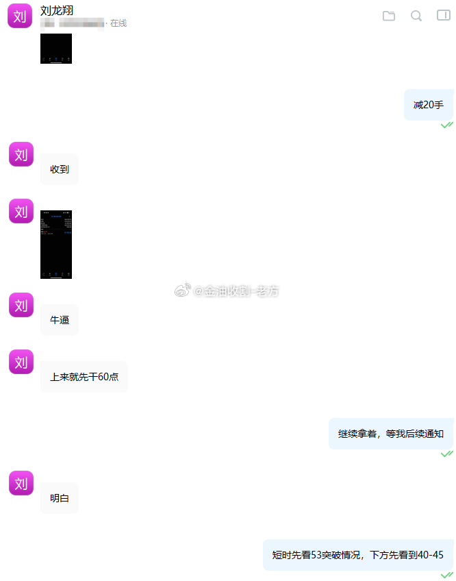 晚间上来先干60点！微博4460-61空单，目前至54附近，已拿下60点利润，实