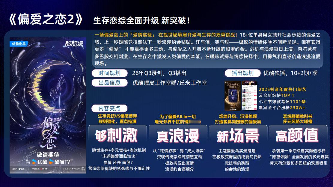 优酷这是把恋综老窝端了吧才发现我以前到现在爱看的恋综，居然都是裤子家的，你是真拿