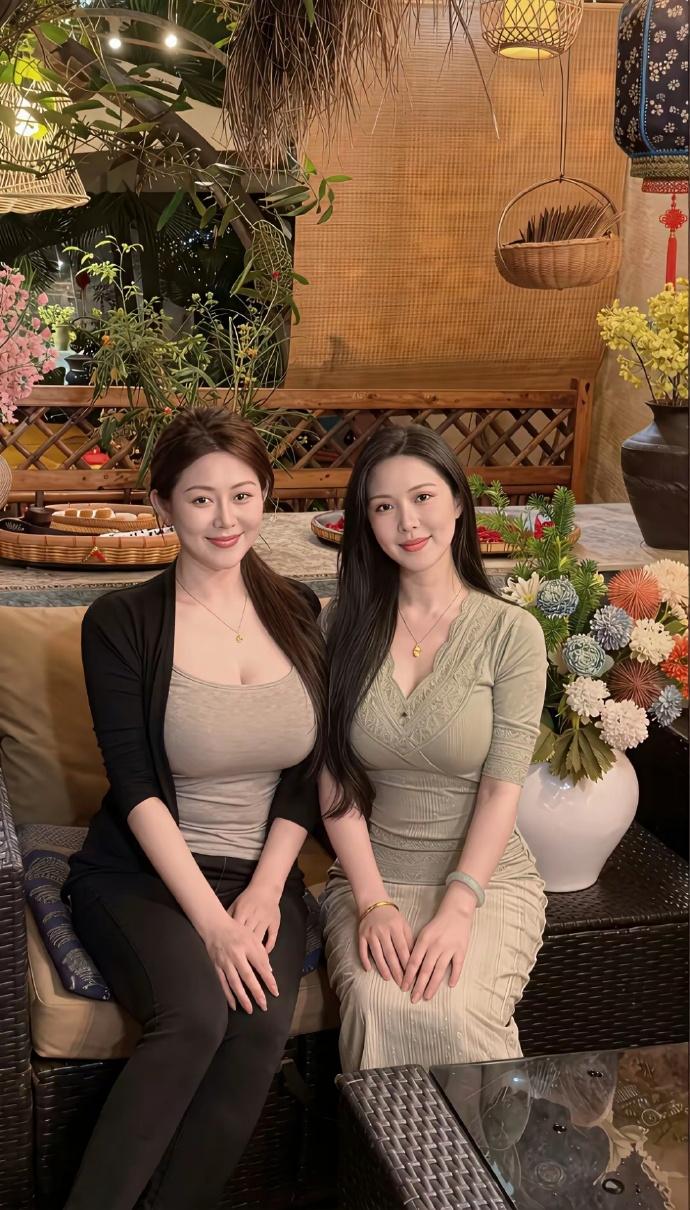 我要是不说，你们看得出那个是姐姐的，那个是妹妹吗？

两姐妹长得好像啊，颜值身材