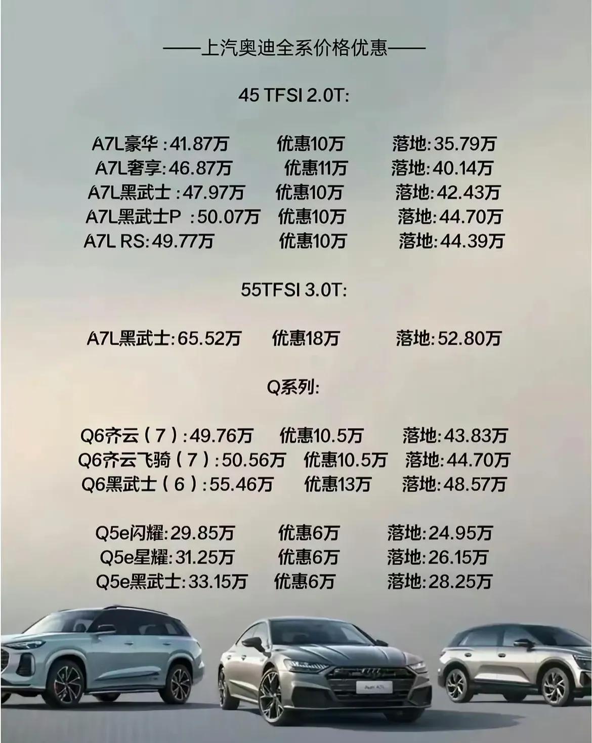 真是不可思议！奥迪降价是真的猛！十几万十几万的降价，老车主已经哭晕在厕所了！


