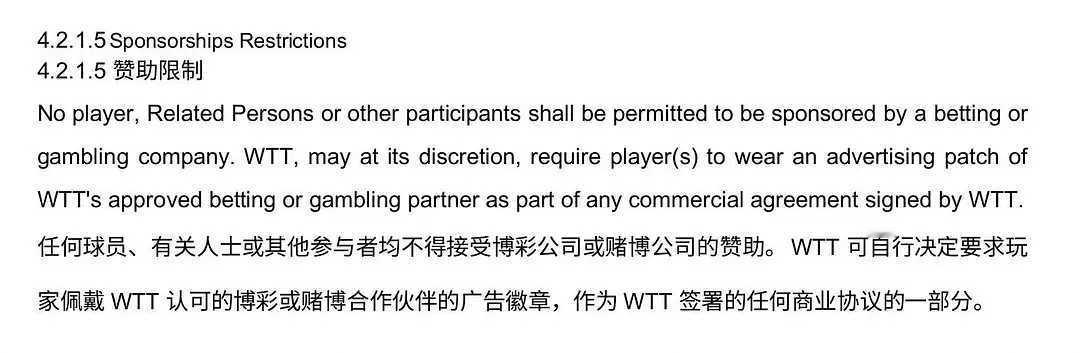 WTT公布改革措施 拒绝避重就轻，最重要的退赛赋0、不合理罚款、强制运动员站台博