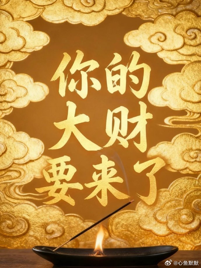 大财大运，即将向你奔赴而来, 只要你接。 ​​​