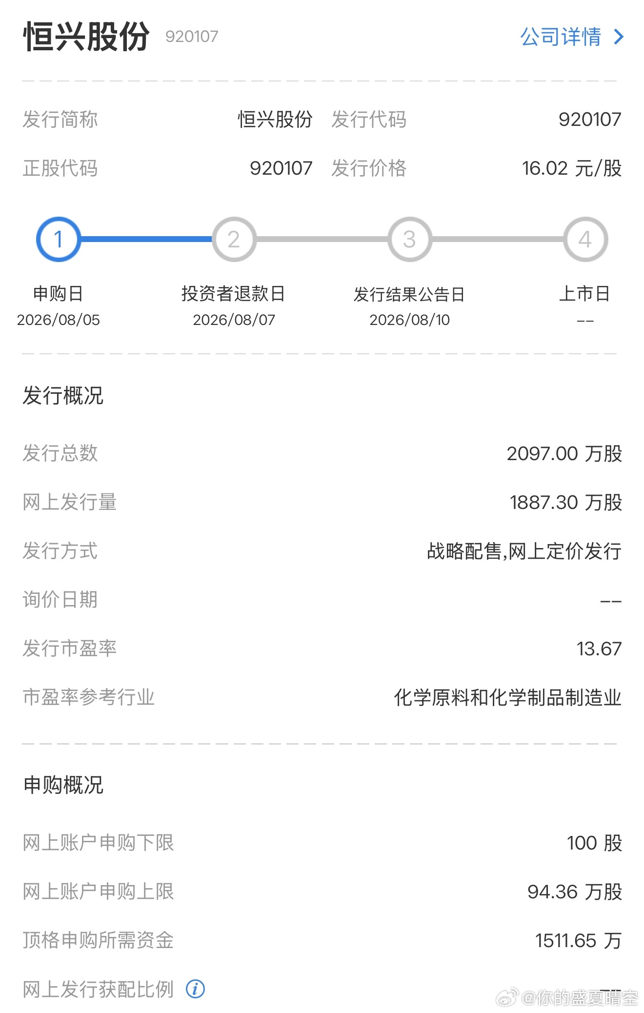 来看看今天（8月5日）A股的新股申购机会：图一 北交所新股 恒兴股份 申购代码：