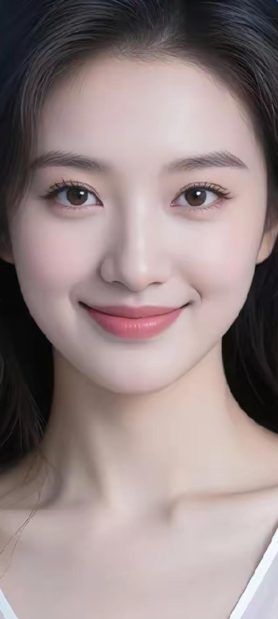 甜美微笑，温柔动人，少女心满满！😊✨