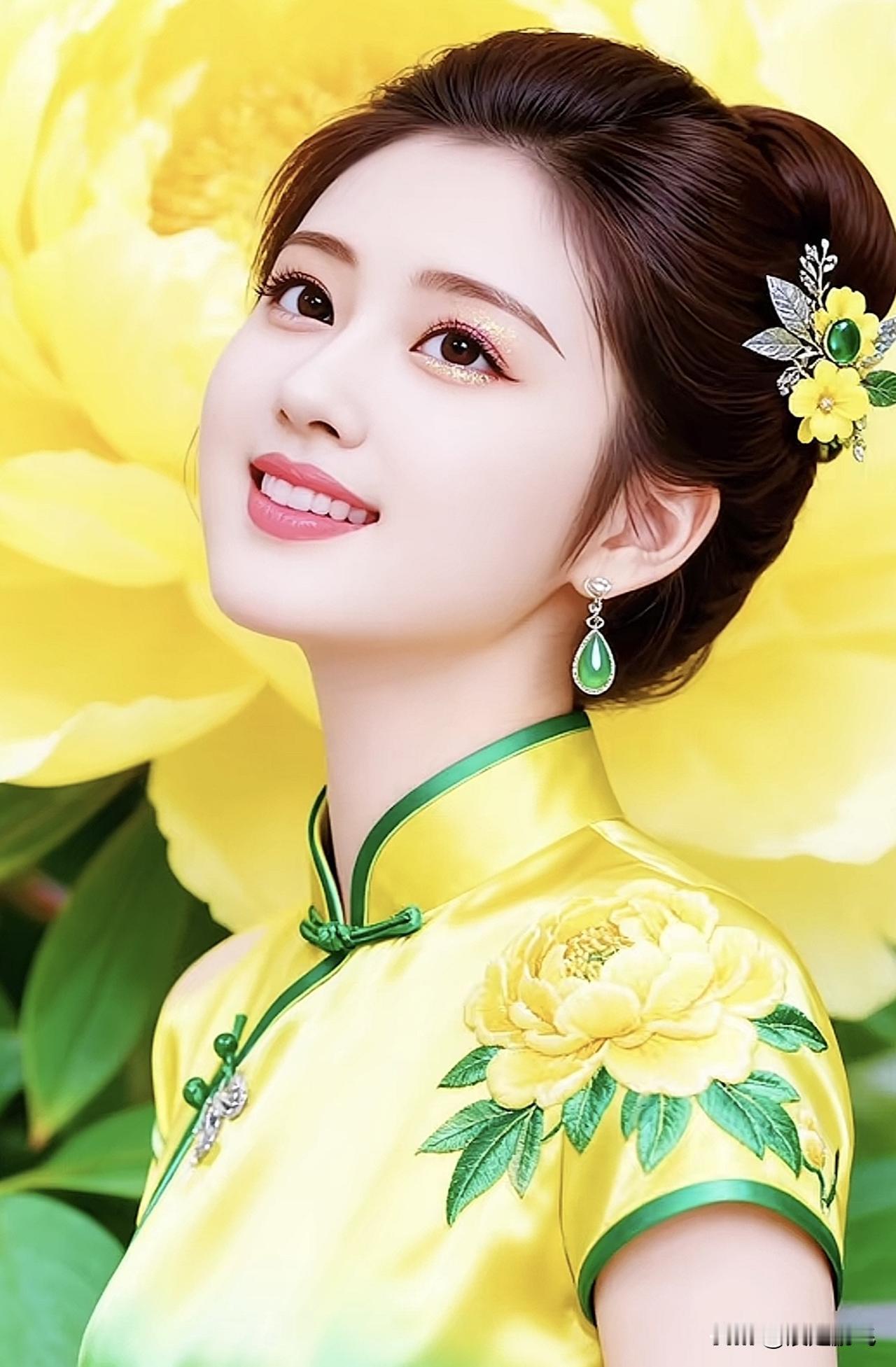 笑靥如花映绿衣，玉簪轻挽似春归。蓝花玉簪 玉簪素影 银边玉簪花 玉簪素影 银边玉