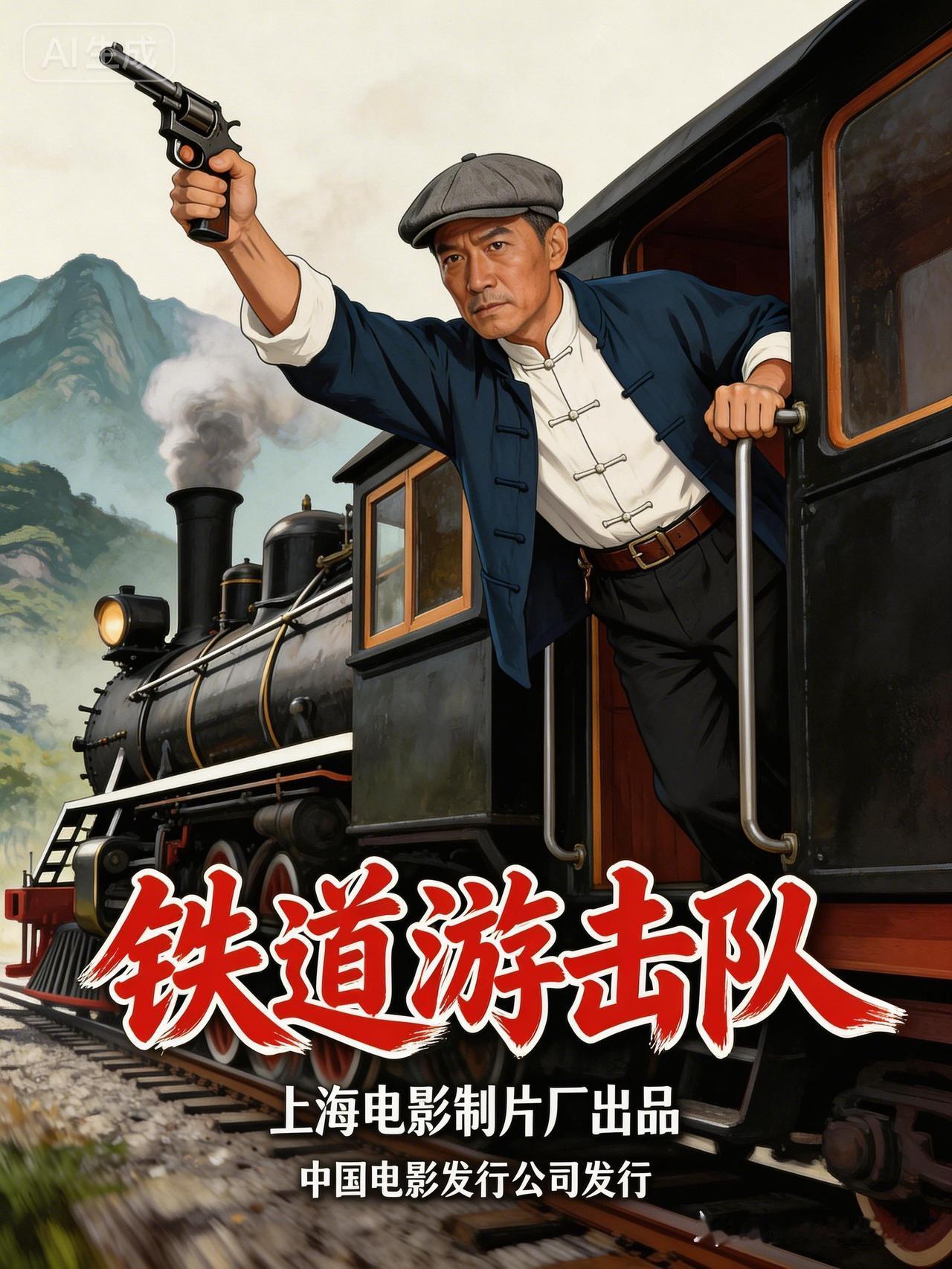 《铁道游击队》经典海报，热血英雄，震撼来袭！