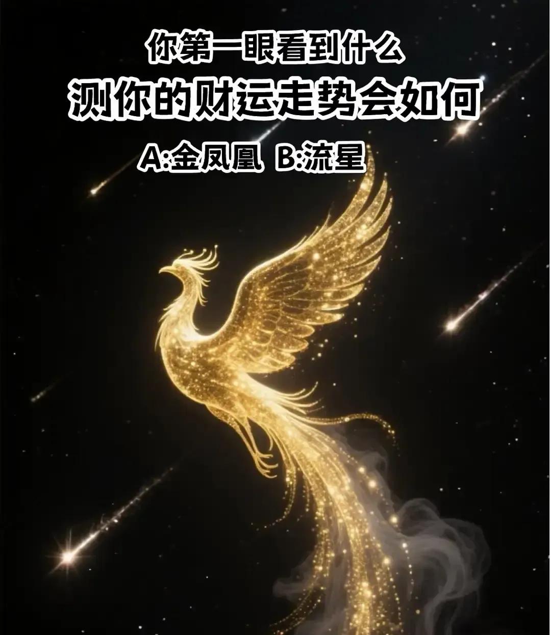 我刷到那张金凤凰流星图时第一眼只瞅见拖尾白光，心里还嘀咕这流星尾巴咋这么粗，结果