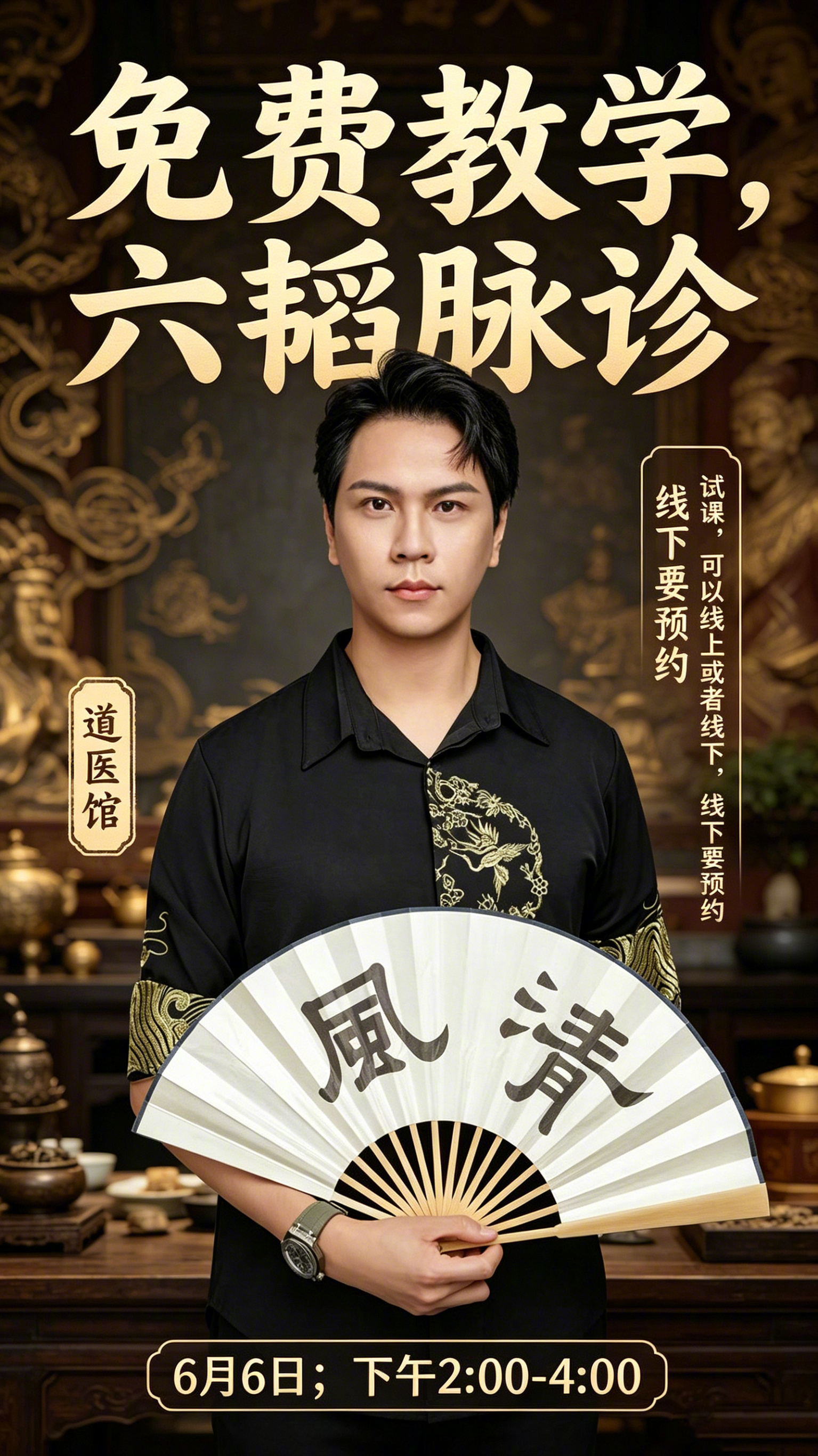 六韬脉诊，公开教学，周六线上线下同步教学[拥抱][拥抱][拥抱]线下要预约的联系